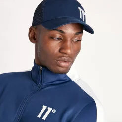 11 Degrees Trucker Cap High Build Logo – Navy