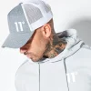 11 Degrees Trucker Cap High Build Logo – Charcoal Marl