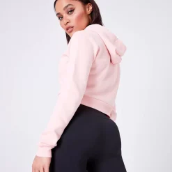11 Degrees Womens Core Cropped Hoodie – Evening Sand Pink
