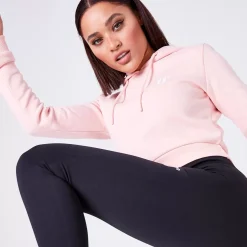 11 Degrees Womens Core Cropped Hoodie – Evening Sand Pink