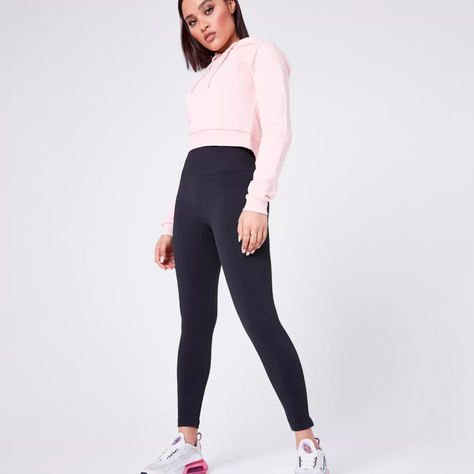 11 Degrees Womens Core Cropped Hoodie – Evening Sand Pink