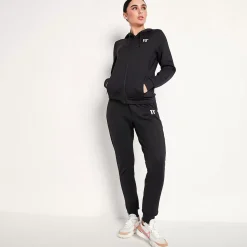 11 Degrees Womens Core Poly Track Top With Hood – Black