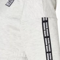 11 Degrees Womens Crystal Quarter Zip Cropped Sweatshirt – Tornado Grey Marl