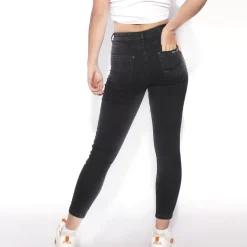 11 Degrees Womens High Waisted Super Skinny Jeans – Washed Black