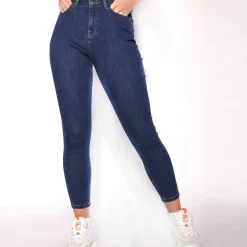 11 Degrees Womens High Waisted Super Skinny Jeans – Indigo Wash