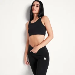 11 Degrees Womens Logo Bra – Black