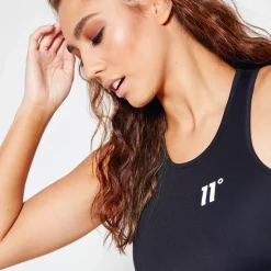 11 Degrees Womens Mesh Panel Bra – Black