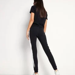 11 Degrees Womens Paint Stroke Joggers – Black / White