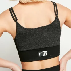 11 Degrees Womens Seamless Bra – Black Marl / Black