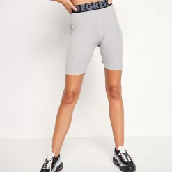 11 Degrees Womens Sustainable Rib Lounge Cycling Shorts – Grey Marl