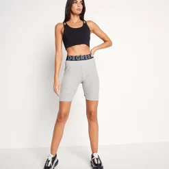 11 Degrees Womens Sustainable Rib Lounge Cycling Shorts – Grey Marl