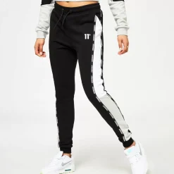 11 Degrees Womens Taped Cut And Sew Leggings – Black / Grey Marl / White