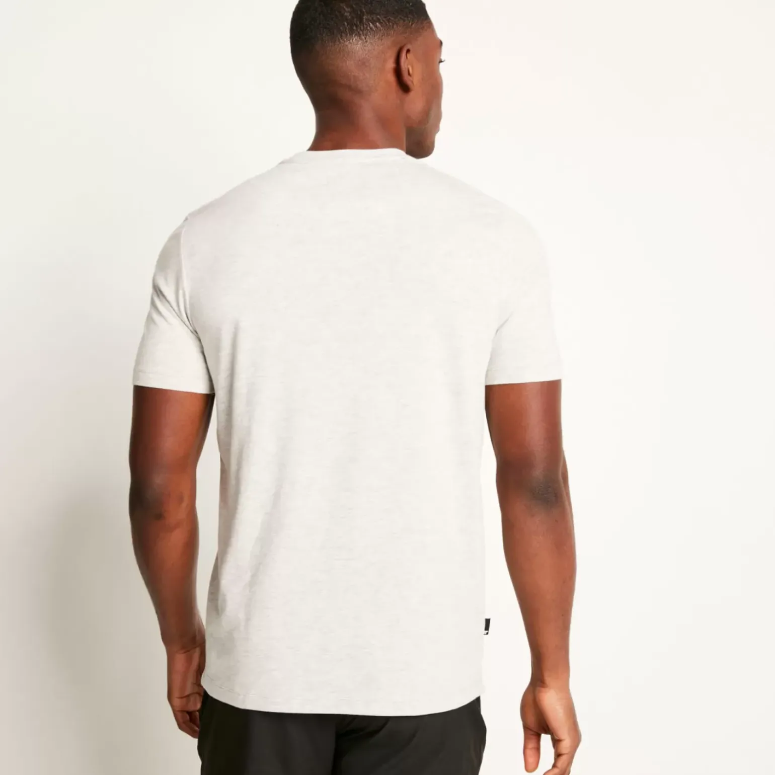 Chenille Applique Short Sleeve T-Shirt - Grey Marl