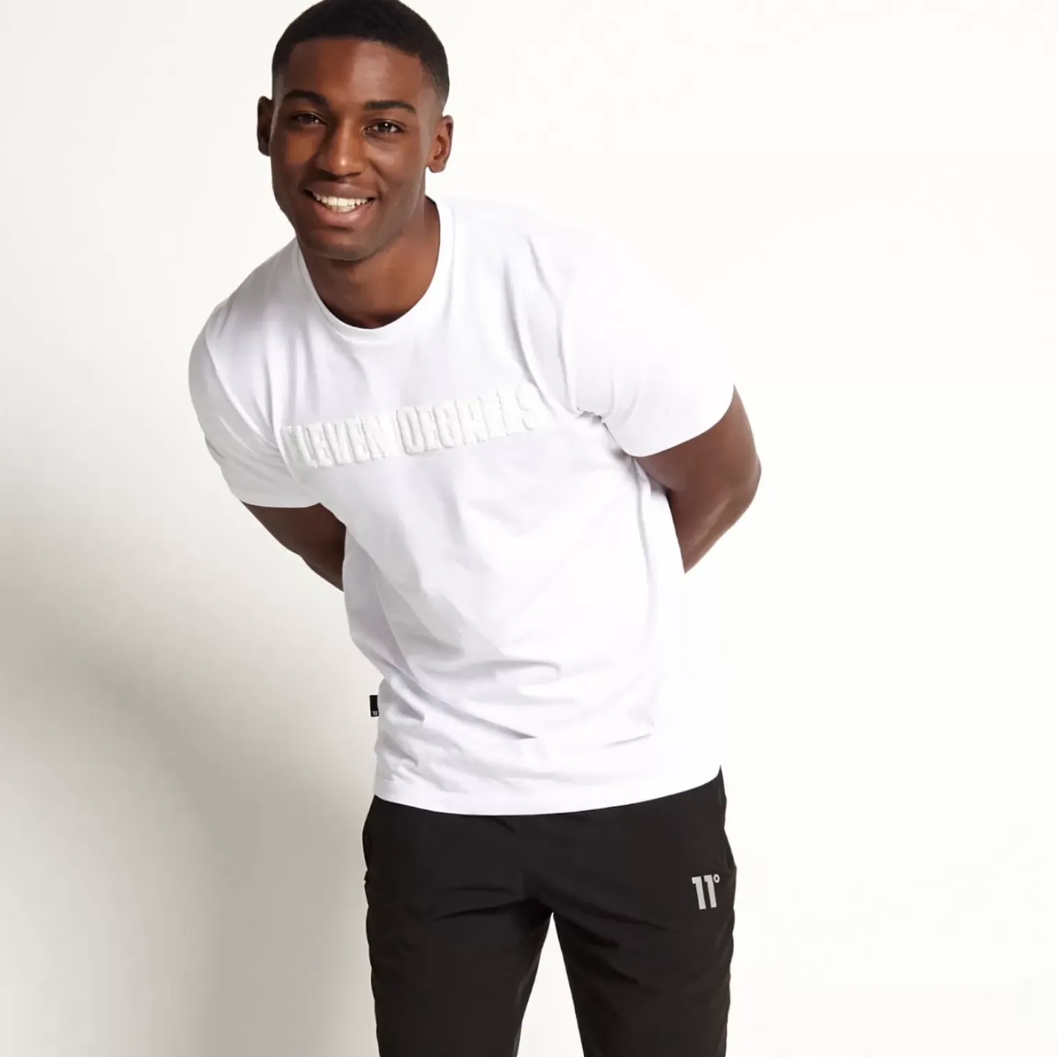 Chenille Applique Short Sleeve T-Shirt - White