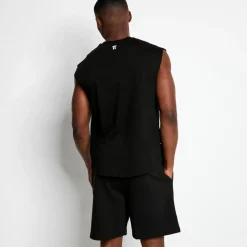 Core Cut-Off T-Shirt – Black