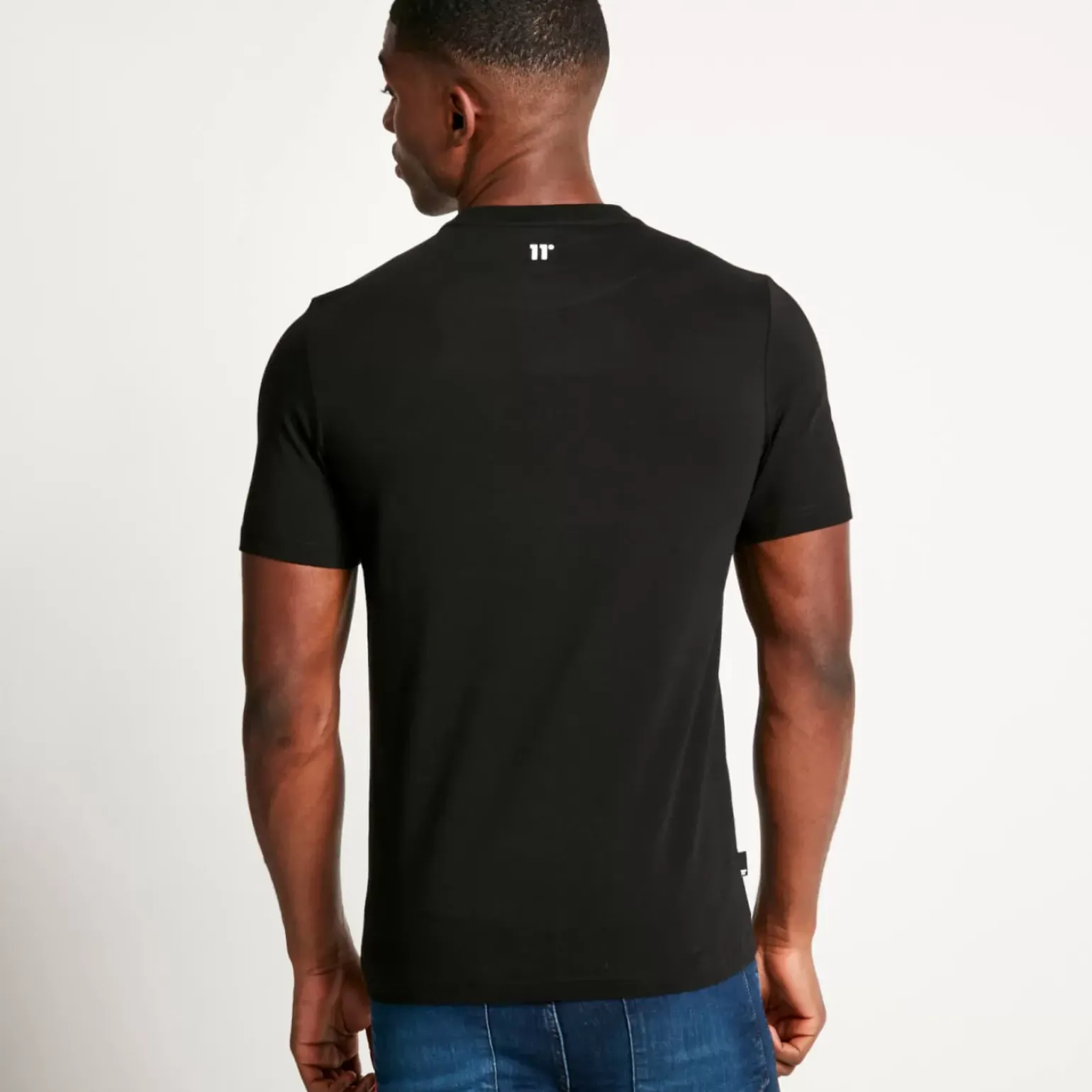 Cut And Sew Short Sleeve T-Shirt – Black/Titanium Grey/White