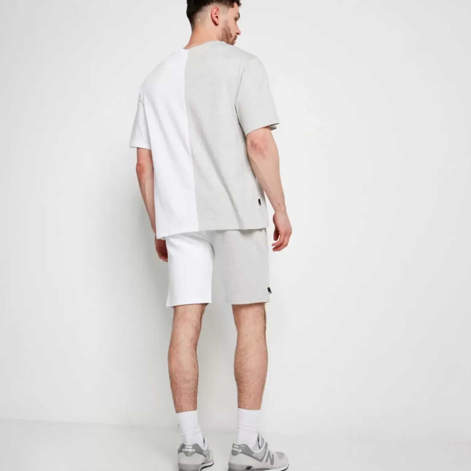 Duo Shorts – White / Grey Marl