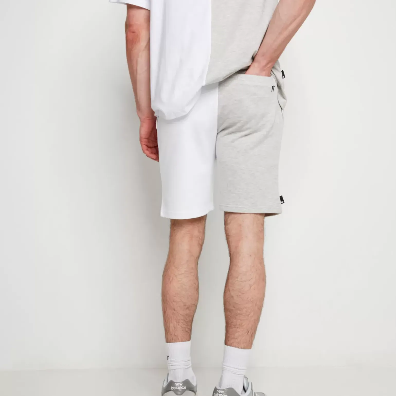 Duo Shorts – White / Grey Marl
