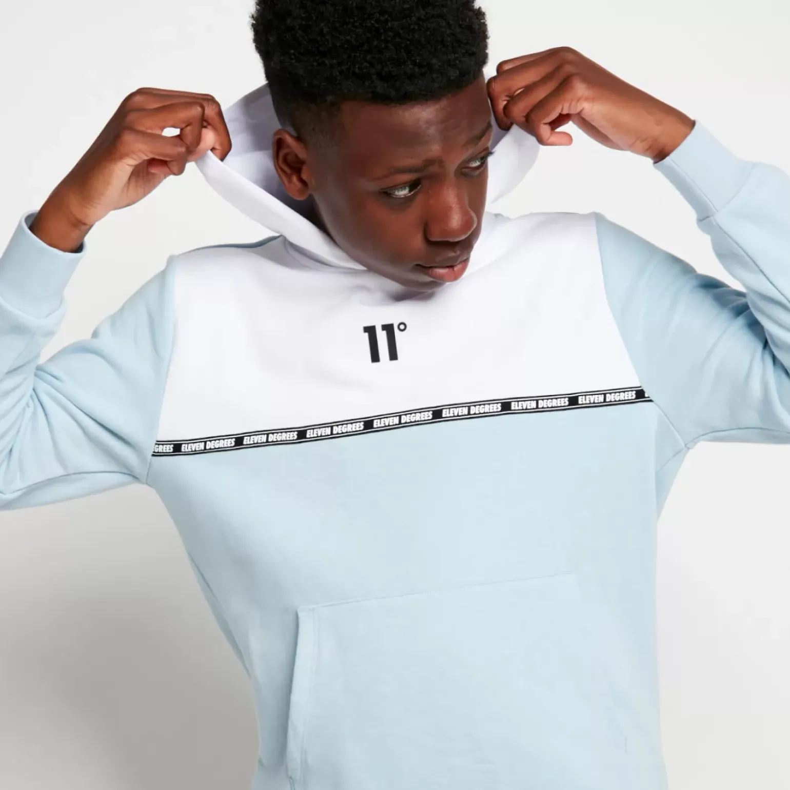 Energy Hoodie – Powder Blue / White