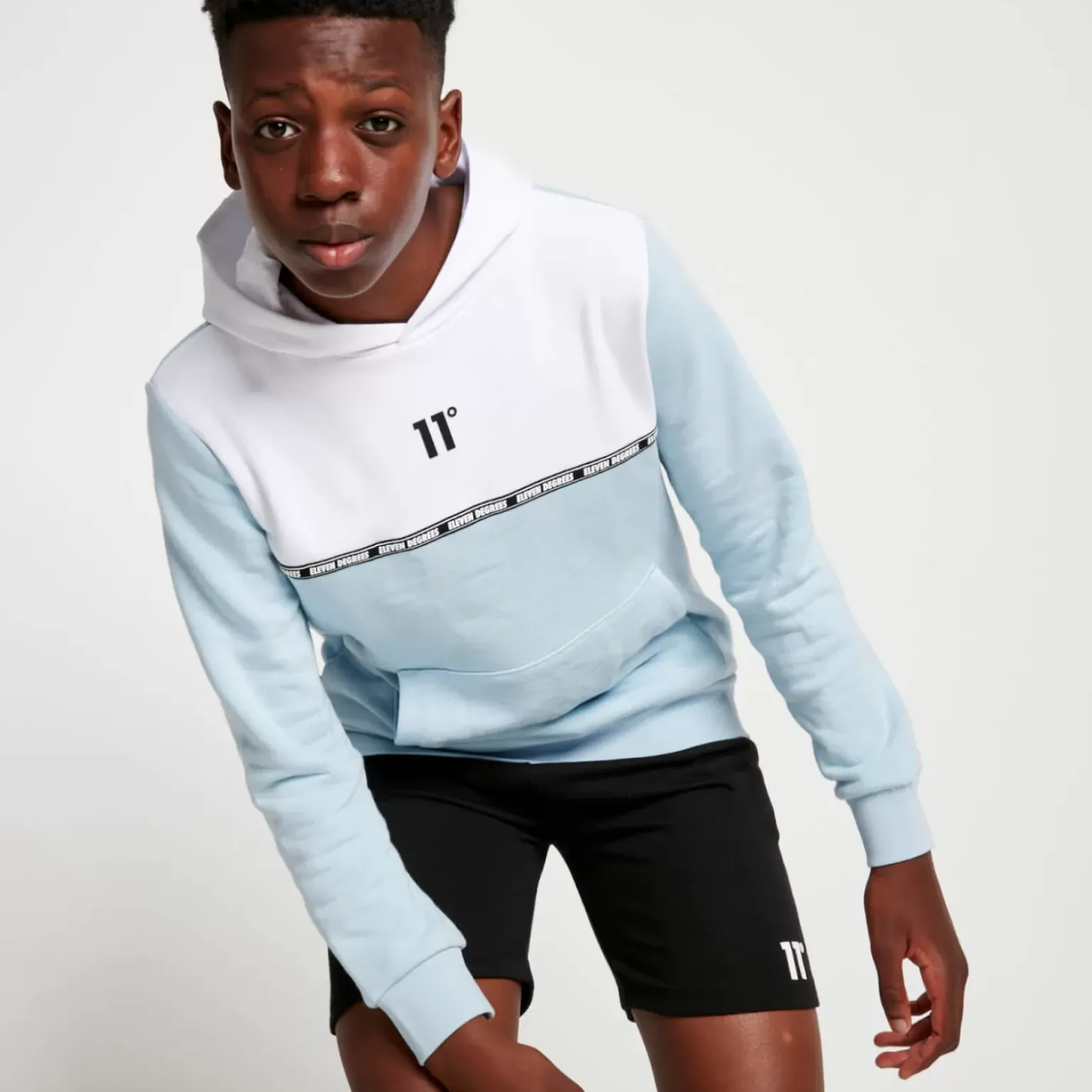 Energy Hoodie – Powder Blue / White