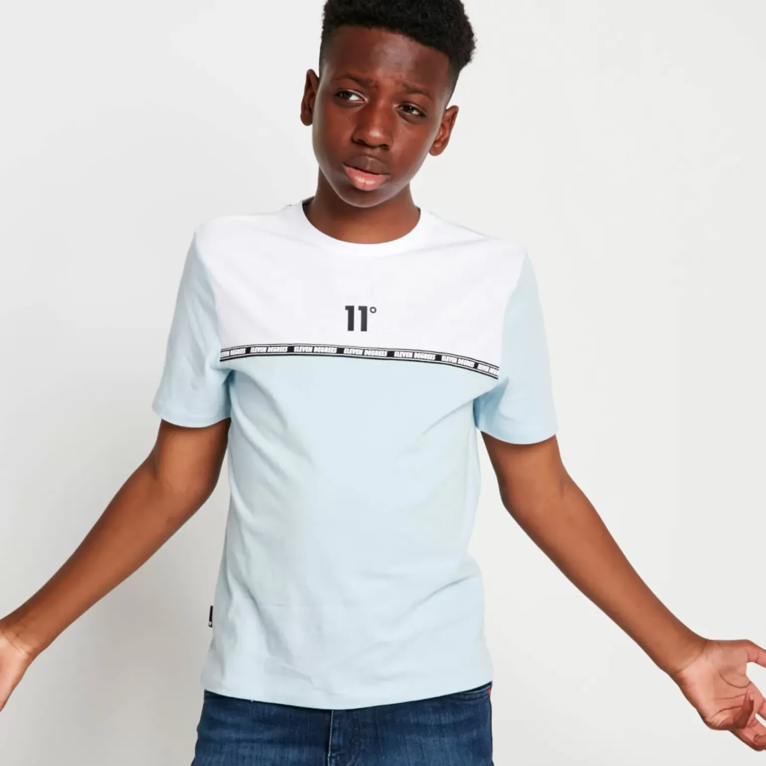 Energy T-Shirt – Powder Blue / White