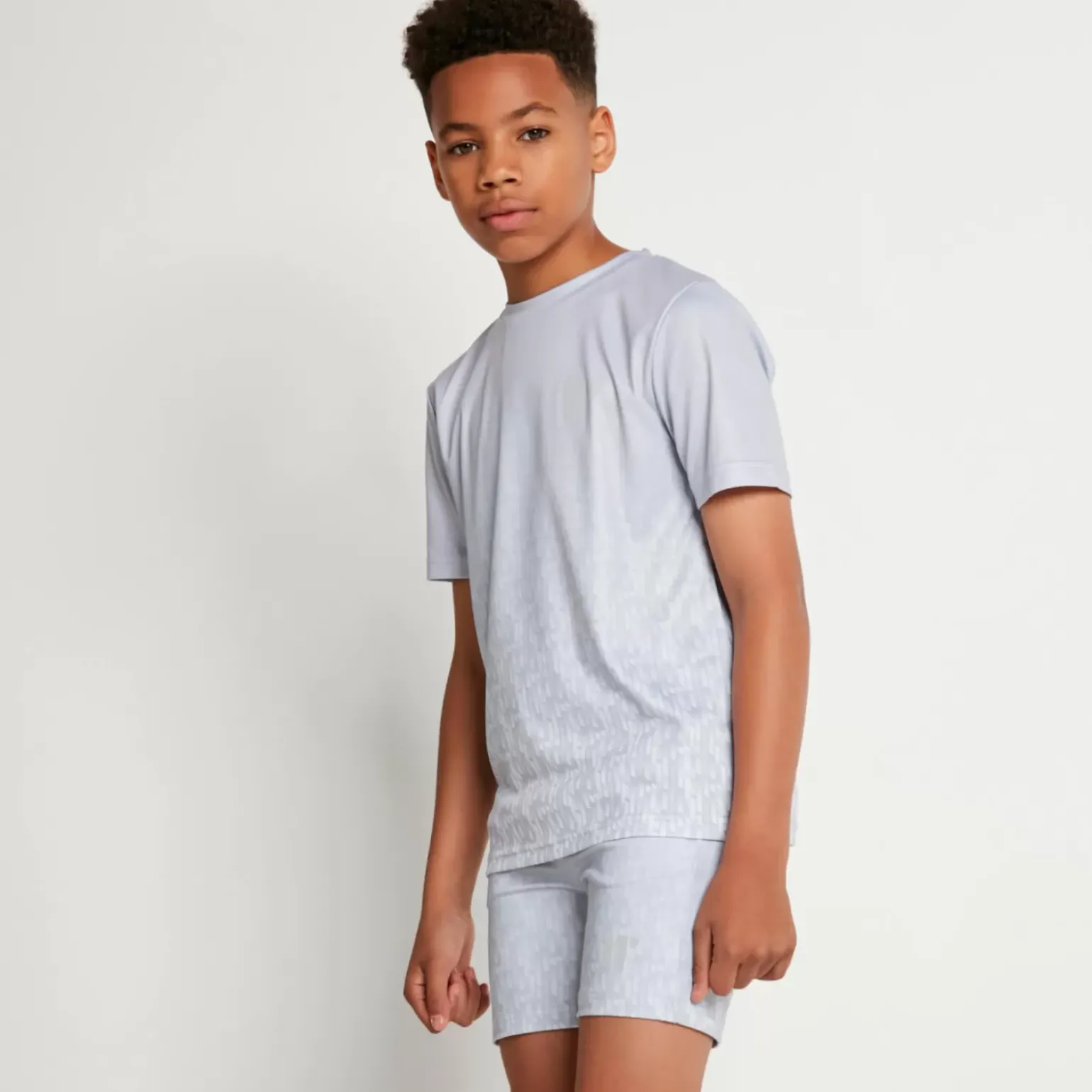 Fade Print Poly Short – Vapour Grey