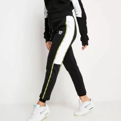 Micro Taped Cut And Sew Joggers – Black/White