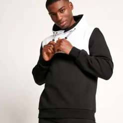 Oversized Pullover Hoodie – Black/White