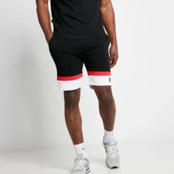 Play Hard Shorts – Black / White / Fiery Red