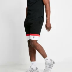 Play Hard Shorts – Black / White / Fiery Red