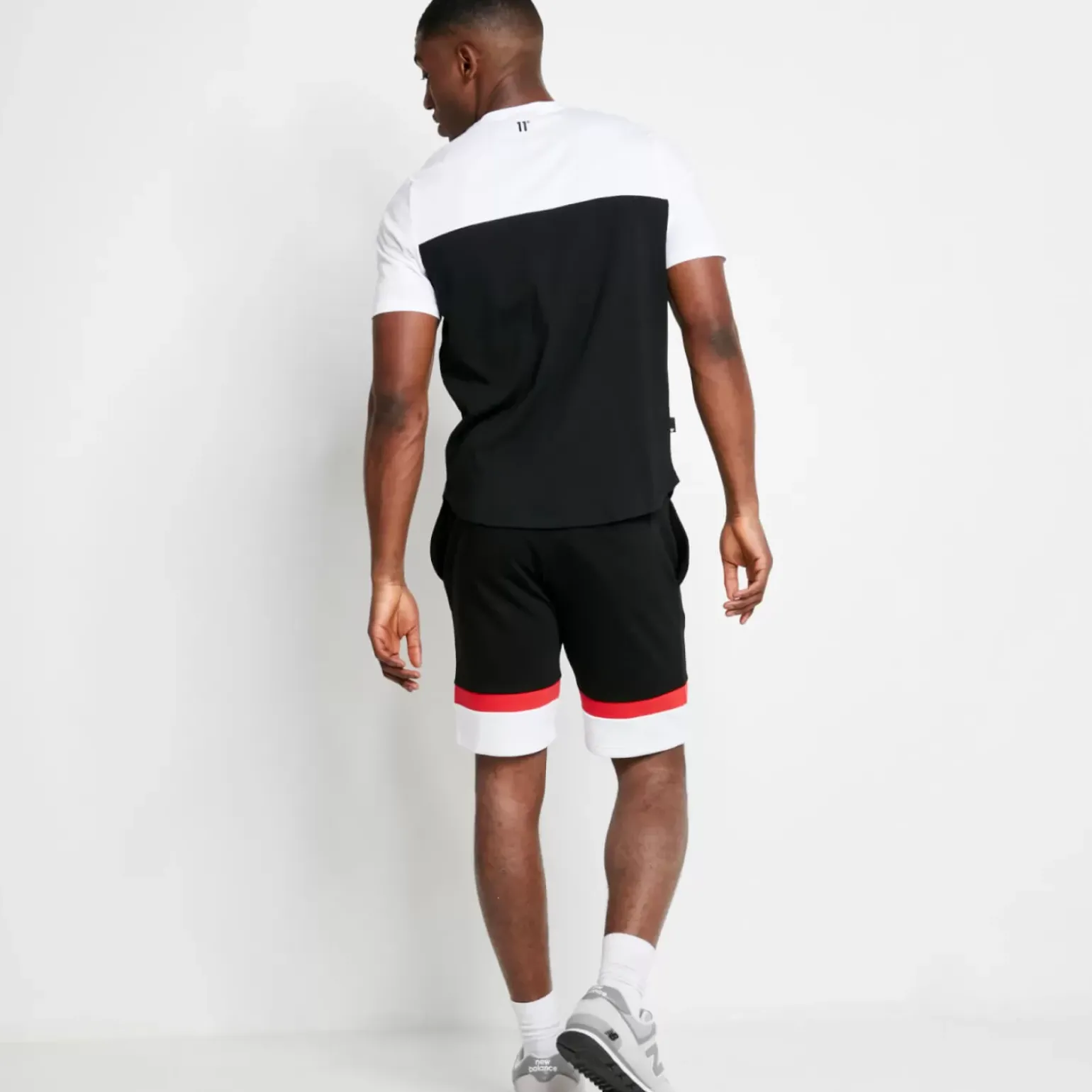Play Hard Shorts – Black / White / Fiery Red