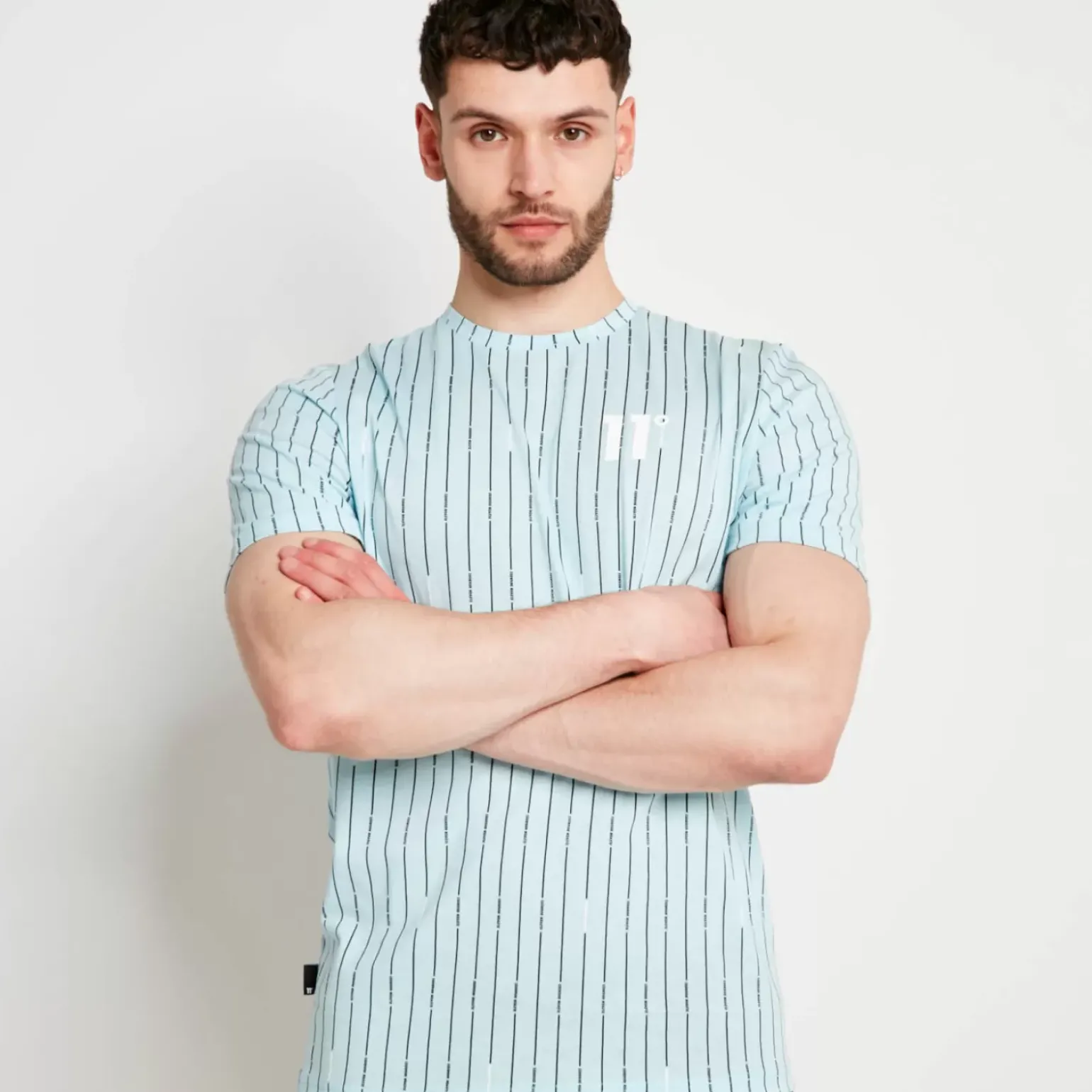Stripe V T-Shirt – Light Blue