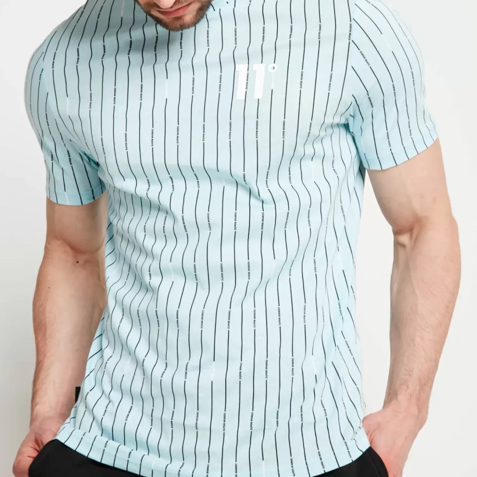 Stripe V T-Shirt – Light Blue