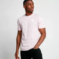 Stripe V T-Shirt – Light Pink