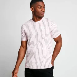 Stripe V T-Shirt – Light Pink
