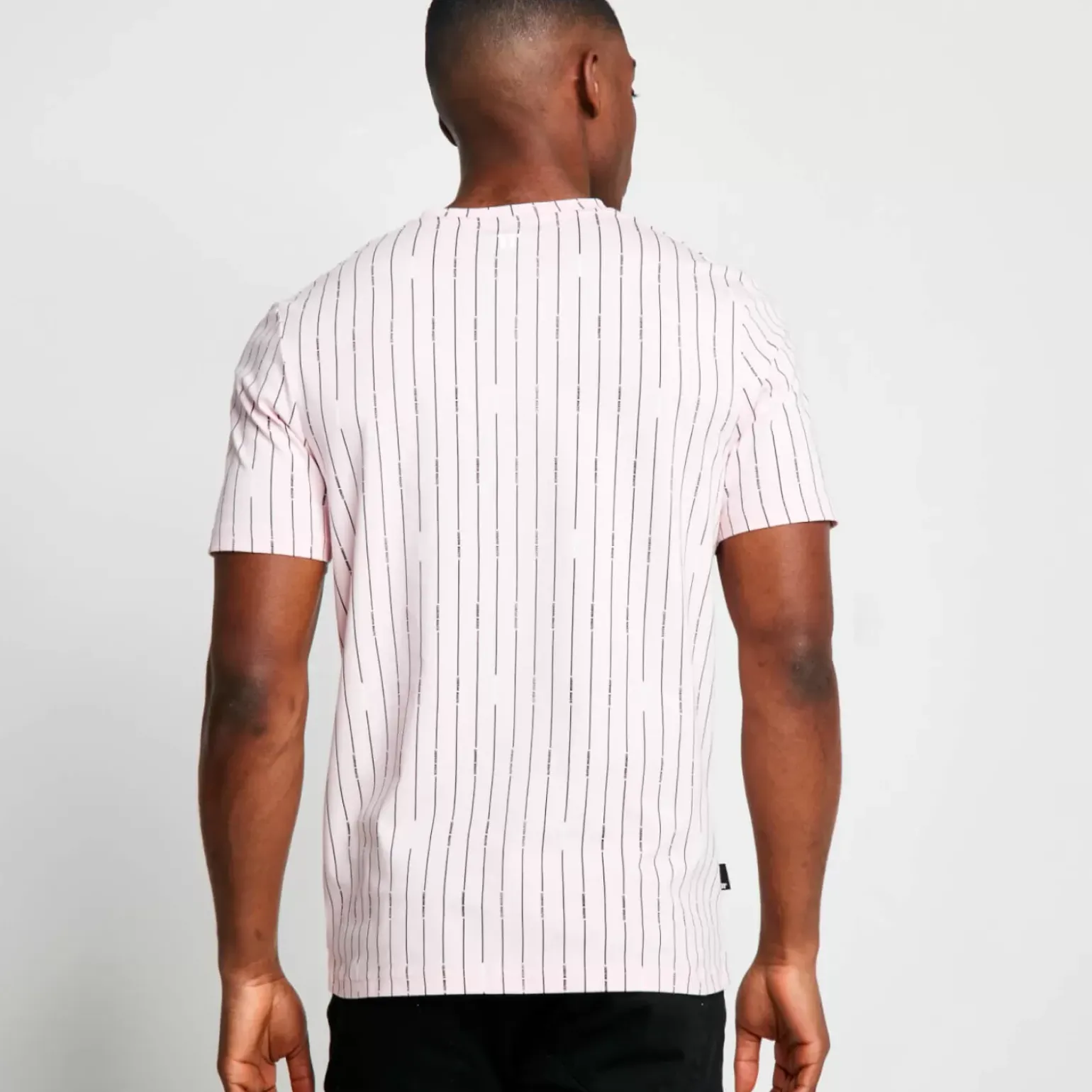 Stripe V T-Shirt – Light Pink