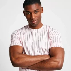 Stripe V T-Shirt – Light Pink