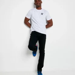 Stripe V T-Shirt – White