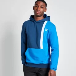 Tall Cut And Sew Colour Block Pullover Hoodie – Insignia/Skydiver Blue/White